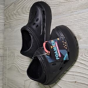 Skechers Foamies Black Fleece Lined Slip On Shoes Toddler Size 6 NWT